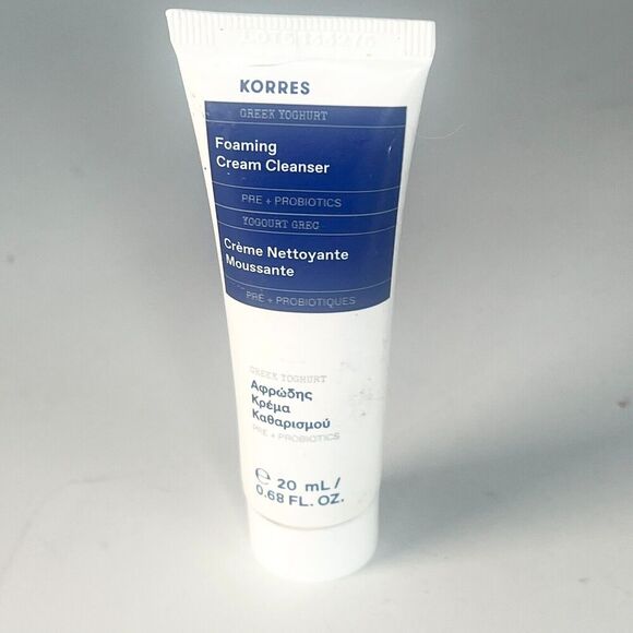 Korres Greek Yoghurt Foaming Cream Cleanser Face Wash Travel .68 fl oz 20ml New - Picture 1 of 4